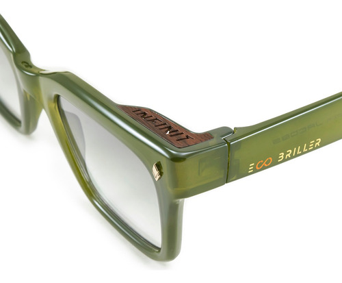 Anteojos Sol Infinit Jacobs Milky Olive Lente Verde Eco