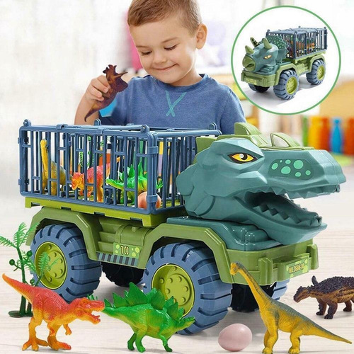 Juguete Camion Tiranosaurio Rex Transporte De Dinosaurios