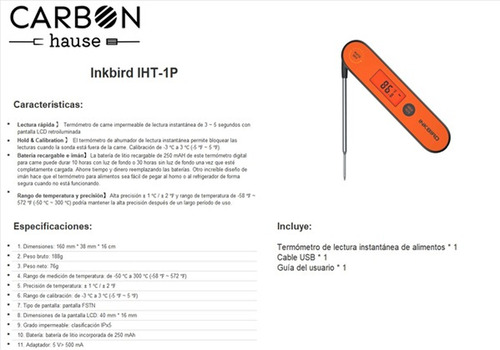 Inkbird 1ht-1p Digital Para Carne De 1 Sonda