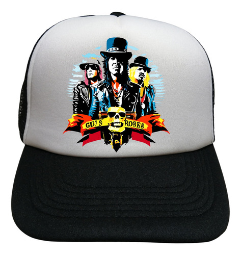 Gorra Rock Banda Guns And Roses Metal Cráneo Personalizada