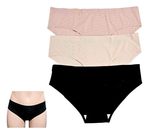 Calzon Panty Invisible 3 Pzas Cómodo Suave Soft