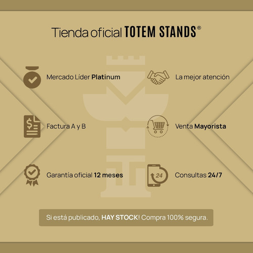 Soporte Elevador De Monitores Totem Stands Std345 Premium