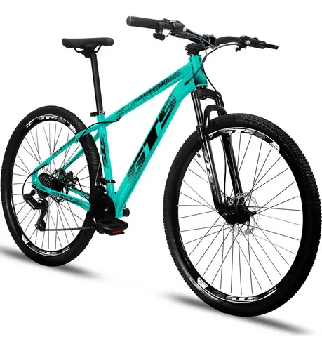 Bicicleta Aro 29 Gts Supreme Câmbios Shimano 21v Freio Disco Cor Verde Agua/Preto Tamanho do quadro 19 "