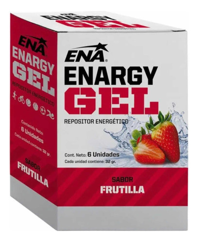 Suplemento Dietario Ena Enargy Gel Sabor Frutilla X 6 Un