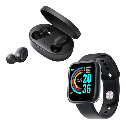 Combo Auriculares Y Reloj Smartwatch Y68 A6s Ios Android