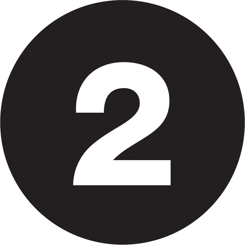 4  Circle - 2  Black Number Labels