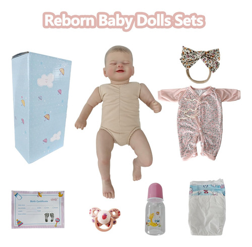 Muñeca Reborn De 20 Bebé Realista Hecho A Mano Con Caja