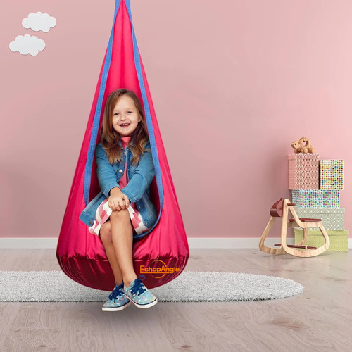 Columpio Sensorial Hamaca Niños Interior Y Exterior Con Cojín Color Fucsia Eshopangie