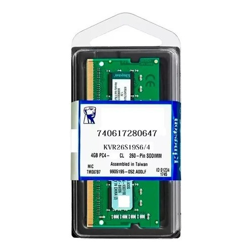 Kingston Memoria Sodimm Ddr4 4gb 2666 (0647)