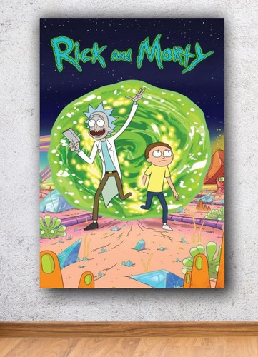 Cuadro Decorativo En Canvas Rick Y Morty Arte 28x41 Cm - 30