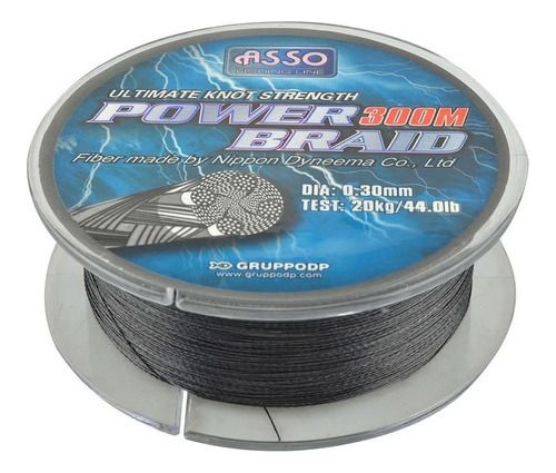 Multifilamento Asso Pe4x Powerbraid 150mts 4 Hebras Pesca Re