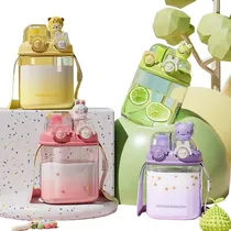 Comprar Botella Infantil Cantimplora Doble Pico Animalito Silicona