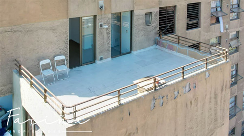 Arriendo Dpto Gran Terraza 1d,1b,estac.- Stgo, M.los Heroes