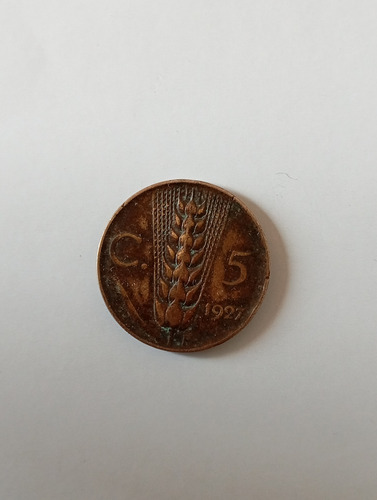 Moneda Italia 5 Céntimos 1927 Victorio Emanuele (&683 (Usado)