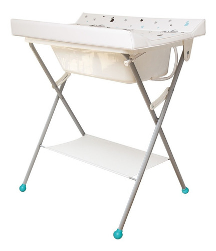 Imagen 1 de 4 de Catre Baño Bebe Punti Animales Bañera Cambiador Plegable