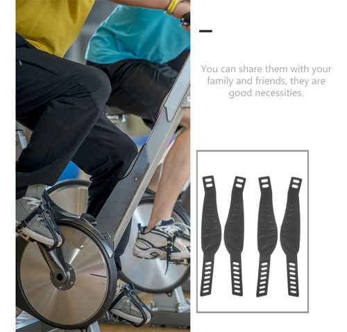2 Pares De Correas Ajustables De Goma Para Pedales De Bicicl