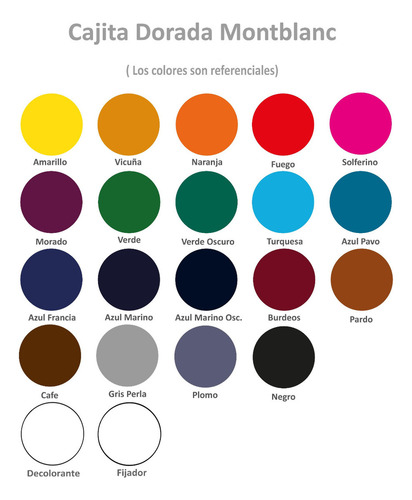Anilinas Montblanc® Cajita Dorada Variedad De Colores Color Plomo