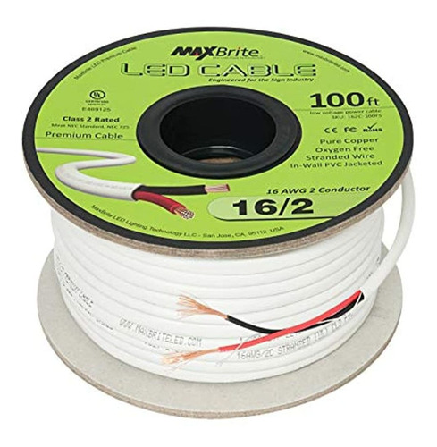 100 Pies 16awg Cable Led De Baja Tension Cable De Altavoz E