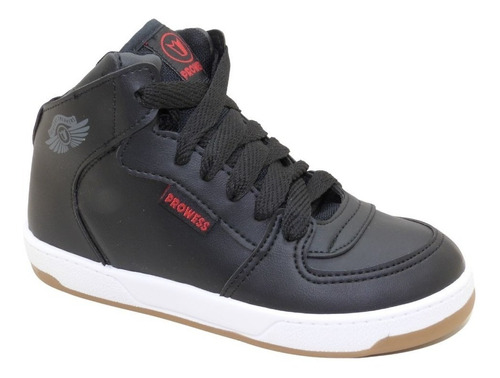 Zapatilla Botita Casual Skate Cuero Niños Niñas Moda Urbana