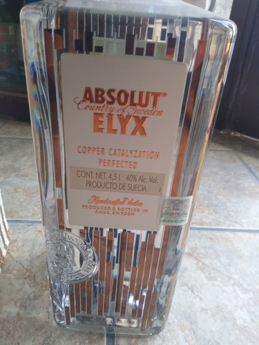 Botella De Absolut Elyx 4,5lts (Usado)