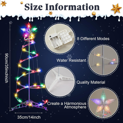 Kanayu 2 Lámparas Led De 3 Pasteles En Espiral Para Árbol De