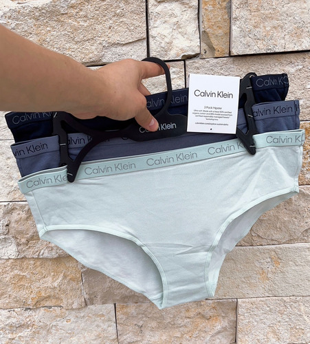 Set De 3 Panties Para Dama Calvin Klein Mod. Qp2937r331