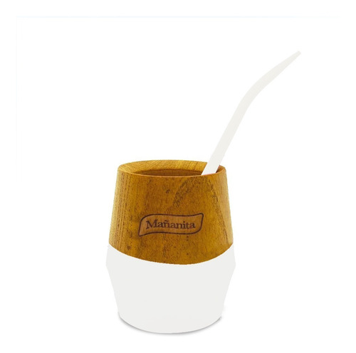 Mate Mañanita Mijo Blanco Con Bombilla