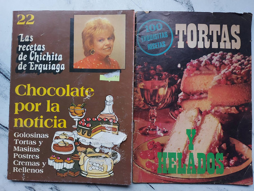 Recetas De Tortas Y Helados. Lote De 2. 52705