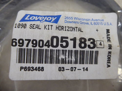 Lovejoy 697904-05183 1090 Seal Kit Horizontal Ccl
