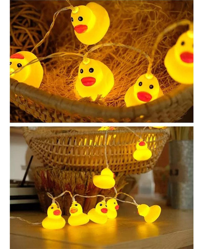 Cadena Led Con Bonito Minipato Amarillo Para Jardín