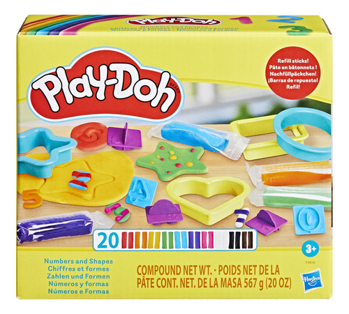 Play-doh Juego De Números Y Formas Con 17 Herramientas Y 2.