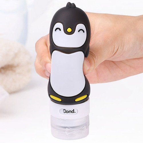 Imagen 2 de 10 de Botella Dispensador De Liquidos Portatil De Pinguino M0076