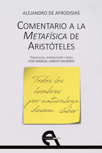 Libro Comentario A La Metafísica De Aristóteles - De Afrod