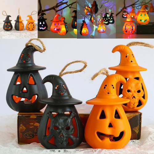 Ay 4 Piezas Luces Led De Calabaza Para Halloween
