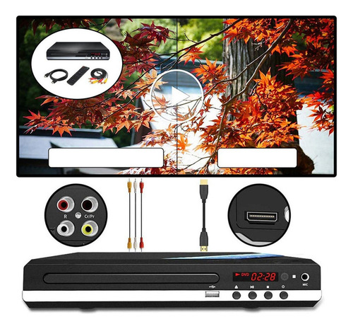 // Reprodutor De Dvd Para Tv Compact Uhd 1080p