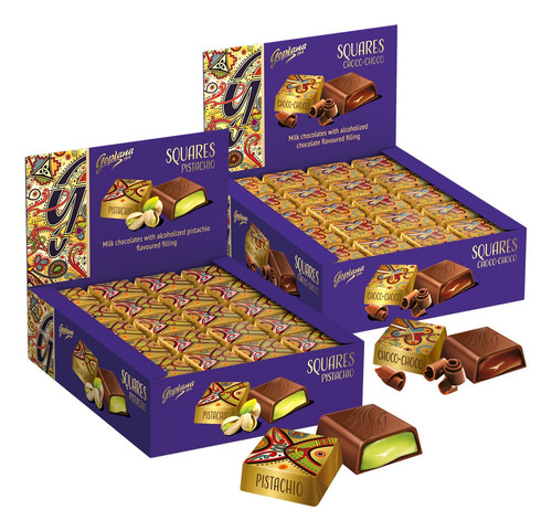 Imagen 1 de 5 de Pack 1 Bombón Goplana Pistacho 1kg + 1 Choco Choco 1kg