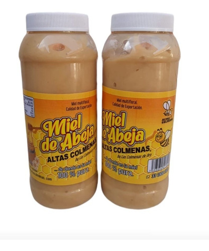 Miel Mantequilla Pura, 1litro/1.350 Grs C/u ( 2 Piezas )