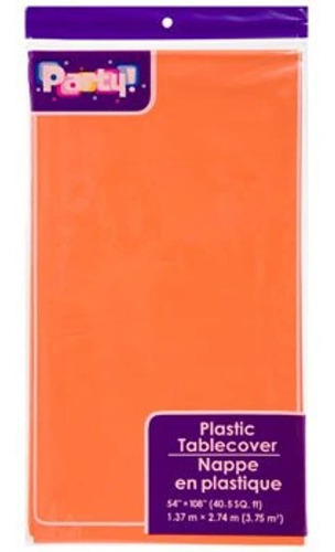 Manteles Desechables De Plástico Color Naranja. Marca Pyle