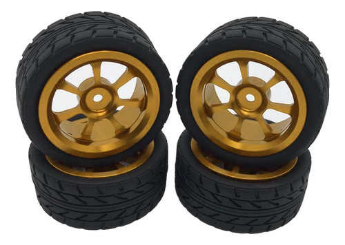 4 Piezas De Neumáticos Upograde Para Wltoys 144001 Dorado