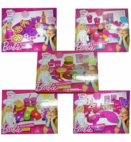 Set Comiditas Barbie Miniplay C/u Licencia Color Pic Nic