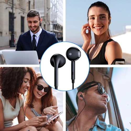 Fone Ouvido Com Fio Microfone Para Lives Home Offce Branco Cor Preto