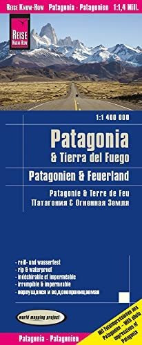 Patagonia & Tierra De Fuego 1:1.400.000 Impermeable: Reiß- U
