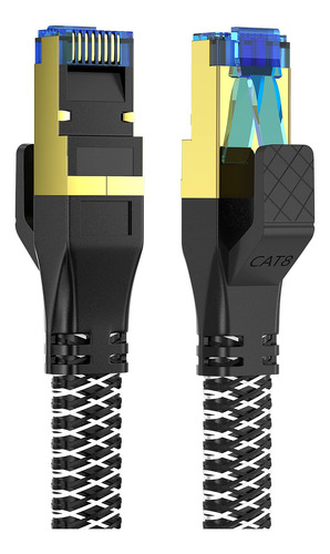 Ysong Cable Ethernet Cat 8 De 100 Pies, Cable De Red Cat8 De