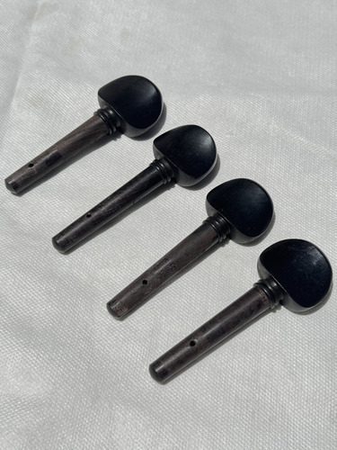 4 Clavijas Para Chelo 2 1/4 Y/o 2 1/2 De Ebano (Usado)