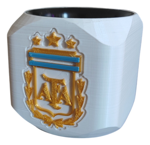 Mate Selección Argentina Impreso En 3d Blanco Personalizado