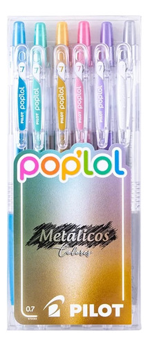 Set 6 Lápices Pop'lol Metalicos Pilot Electrotom