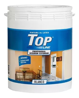 Pintura Latex Lavable Interior Exterior 4 Litros Colores Color Blanco