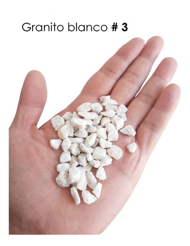 Piedra Decorativa Granito Blanco X 40 Kilos