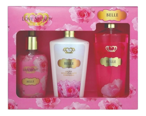  Love Secret Trio Hidratante + Sabonete + Body Splash Belle