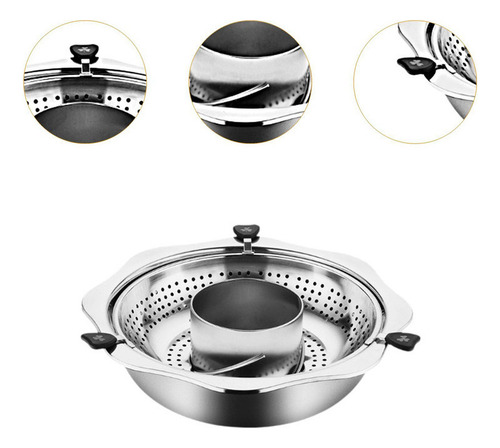 . Conjunto De Panela De Sopa Chinesa Para 30cm Sem Socos